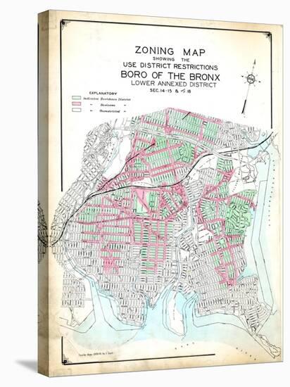 Bronx Zoning Map-null-Stretched Canvas