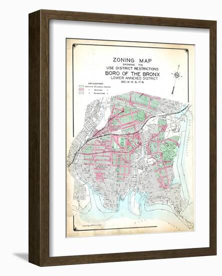 Bronx Zoning Map-null-Framed Giclee Print