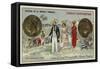 Bronze 5 Centimes Piece of the French Colonies, 1841-null-Framed Stretched Canvas