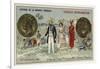 Bronze 5 Centimes Piece of the French Colonies, 1841-null-Framed Giclee Print