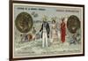 Bronze 5 Centimes Piece of the French Colonies, 1841-null-Framed Giclee Print