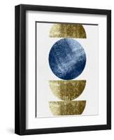 Bronze and Blue Mid Century Study-Eline Isaksen-Framed Art Print