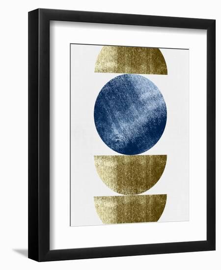 Bronze and Blue Mid Century Study-Eline Isaksen-Framed Art Print