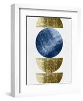 Bronze and Blue Mid Century Study-Eline Isaksen-Framed Art Print