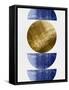 Bronze and Blue Mid Century Study-Eline Isaksen-Framed Stretched Canvas