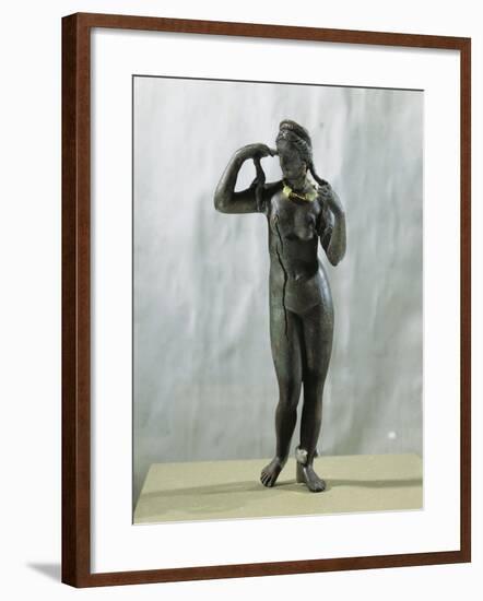 Bronze and Semi-Precious Stones Statuette known as Venus of Baalbek, from Tyre, Lebanon-null-Framed Giclee Print