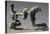 Bronze Arch Fibula with Warrior and Chariot Drawn by Three Ponies-null-Stretched Canvas
