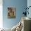 Bronze Bell, Geraniums and Farmhouse, Tuscany, Italy-Merrill Images-Photographic Print displayed on a wall