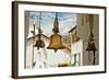 Bronze Bells in Front of Buddhist Temple. India-Perfect Lazybones-Framed Photographic Print