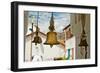 Bronze Bells in Front of Buddhist Temple. India-Perfect Lazybones-Framed Photographic Print