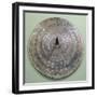 Bronze Belt Stud Decorated in Circles and Spirals, from Langstrup, Denmark-null-Framed Giclee Print