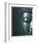 Bronze Buddha Head-null-Framed Art Print