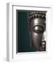 Bronze Buddha Head-null-Framed Art Print