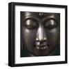 Bronze Buddha Head-null-Framed Art Print