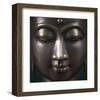 Bronze Buddha Head-null-Framed Art Print