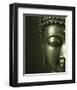 Bronze Buddha Head-null-Framed Art Print