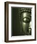 Bronze Buddha Head-null-Framed Art Print