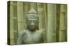 Bronze Buddha With Bamboo-Cora Niele-Stretched Canvas