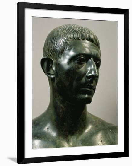 Bronze Bust of Cato the Younger, 60 A.D., House of Venus. Detail, from Volubilis-null-Framed Giclee Print