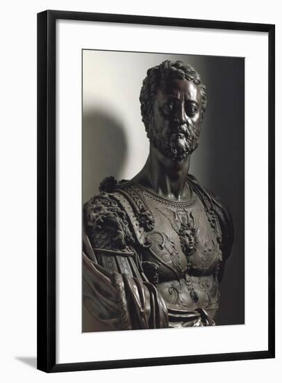 Bronze Bust of Cosimo I De Medici-null-Framed Giclee Print