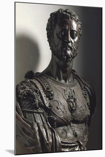 Bronze Bust of Cosimo I De Medici-null-Mounted Giclee Print