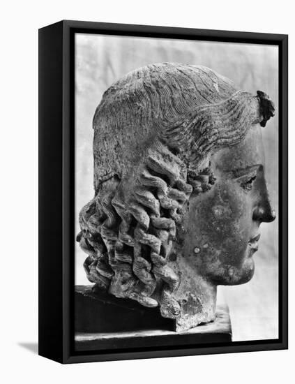 Bronze Bust of the Greek God Apollo, C460 BC-null-Framed Stretched Canvas