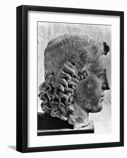 Bronze Bust of the Greek God Apollo, C460 BC-null-Framed Premium Photographic Print