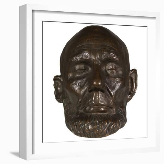 Bronze Cast of the 1865 Life Mask of Abraham Lincoln-null-Framed Photographic Print