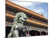Bronze Chinese Lion (Female) Guards the Entry to the Palace Buildings-Gavin Hellier-Mounted Photographic Print