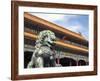 Bronze Chinese Lion (Female) Guards the Entry to the Palace Buildings-Gavin Hellier-Framed Photographic Print