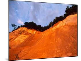 Bronze Cliffside in Dusk Light, Jasmund National Park, Island of Ruegen, Germany-Christian Ziegler-Mounted Photographic Print