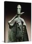 Bronze Depicting Tribal Chief with a Blanket, Armed with a Sword and Cudgel from Monte Arcosu-null-Stretched Canvas