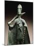 Bronze Depicting Tribal Chief with a Blanket, Armed with a Sword and Cudgel from Monte Arcosu-null-Mounted Giclee Print