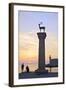 Bronze Doe and Stag Statues at the Entrance of Mandraki Harbour, Rhodes, Dodecanese-Neil Farrin-Framed Photographic Print