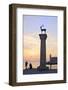 Bronze Doe and Stag Statues at the Entrance of Mandraki Harbour, Rhodes, Dodecanese-Neil Farrin-Framed Photographic Print