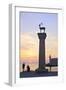 Bronze Doe and Stag Statues at the Entrance of Mandraki Harbour, Rhodes, Dodecanese-Neil Farrin-Framed Photographic Print