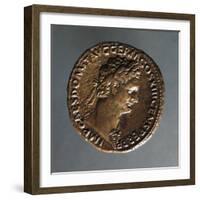 Bronze Domitian As, Bearing Image of Emperor, AD 87, Recto, Roman Coins AD-null-Framed Giclee Print