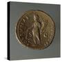 Bronze Domitian As, with Cornucopia and Tinione or Tenione, 87 AD, Verso, Roman Coins-null-Stretched Canvas