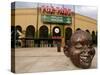 Bronze Face at PGE Park, Home of the Portland Beavers and Portland Timbers, Portland, Oregon, USA-Janis Miglavs-Stretched Canvas