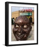 Bronze Face at PGE Park, Home of the Portland Beavers and Portland Timbers, Portland, Oregon, USA-Janis Miglavs-Framed Photographic Print