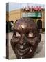 Bronze Face at PGE Park, Home of the Portland Beavers and Portland Timbers, Portland, Oregon, USA-Janis Miglavs-Stretched Canvas