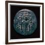 Bronze fals showing a figure holding a cross, 7th century. Artist: Unknown-Unknown-Framed Giclee Print