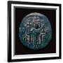 Bronze fals showing a figure holding a cross, 7th century. Artist: Unknown-Unknown-Framed Giclee Print