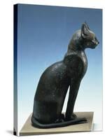 Bronze Figure of Seated Cat, from Saqqara-null-Stretched Canvas