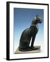 Bronze Figure of Seated Cat, from Saqqara-null-Framed Giclee Print