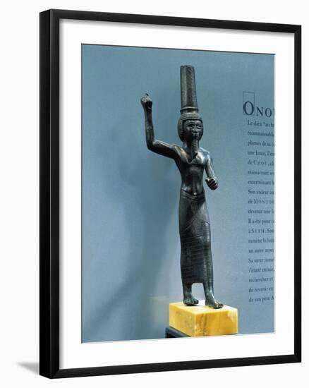 Bronze Figurine of Onuris, God of War and Hunting-null-Framed Giclee Print