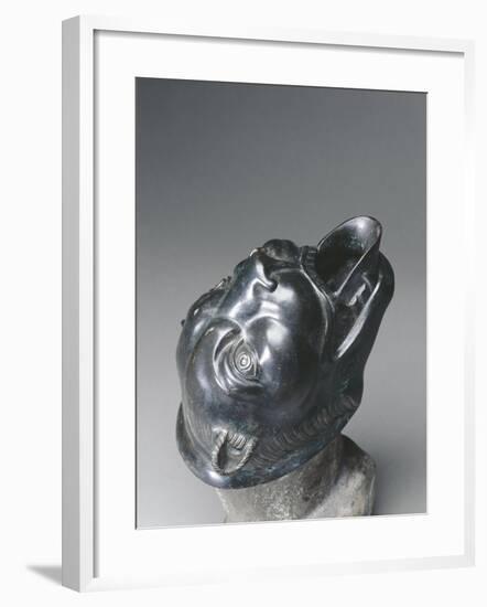 Bronze Fountain Spout Shaped as Lion's Head, from Ercolano-null-Framed Giclee Print