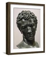 Bronze Head of Juba II, King of Numidia, Artifact Uncovered in Volubilis, Morocco-null-Framed Giclee Print