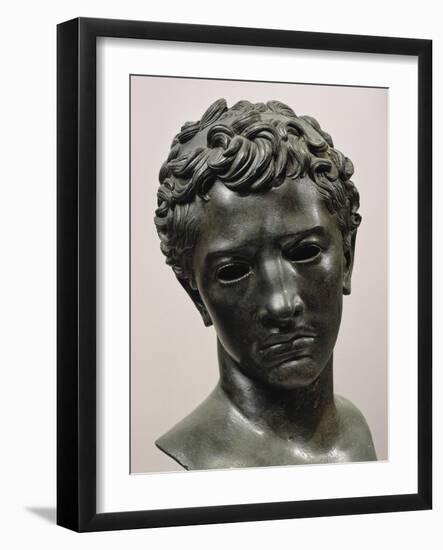 Bronze Head of Juba II, King of Numidia, Artifact Uncovered in Volubilis, Morocco-null-Framed Giclee Print