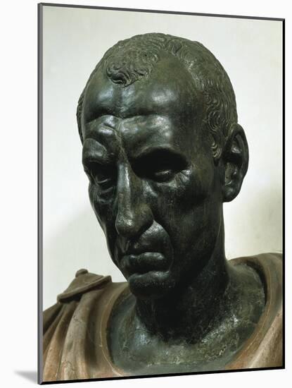 Bronze Head of Julius Caesar Bust-null-Mounted Giclee Print